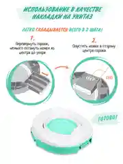 Мятный горшок детский складной 3в1, дорожный горшок, накладка на унитаз