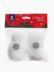 Елочные игрушки Золотая Сказка, 592150, новогодний декор, набор Варежки, 1 пара, 10 см