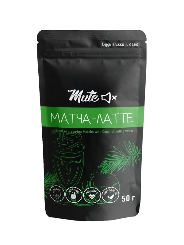 Чай зеленый Матча-латте MUTE  на сухом кокосовом молоке 50 г