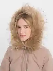 Бежевый зимняя куртка, парка