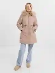 Бежевый зимняя куртка, парка