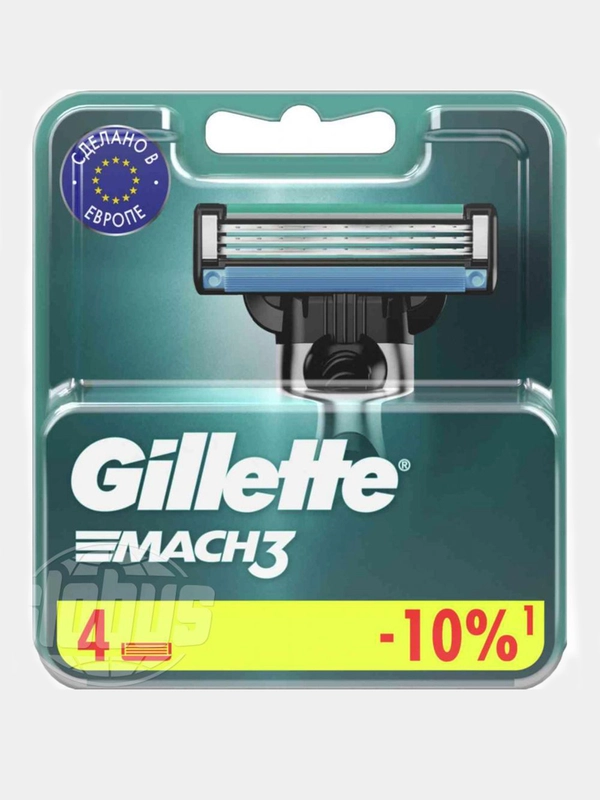 Сменные кассеты для бритвы Gillette Mach3, 4 шт