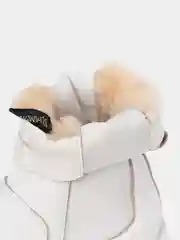 Белый ботинки зимние женские (натуральная кожа, натуральный мех)