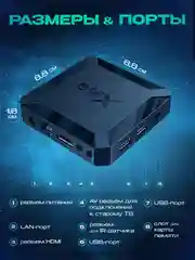 Цифровая смарт-тв приставка для телевизора X96Q 2G/16 Gb, Android 10.0, Smart TV, 4K