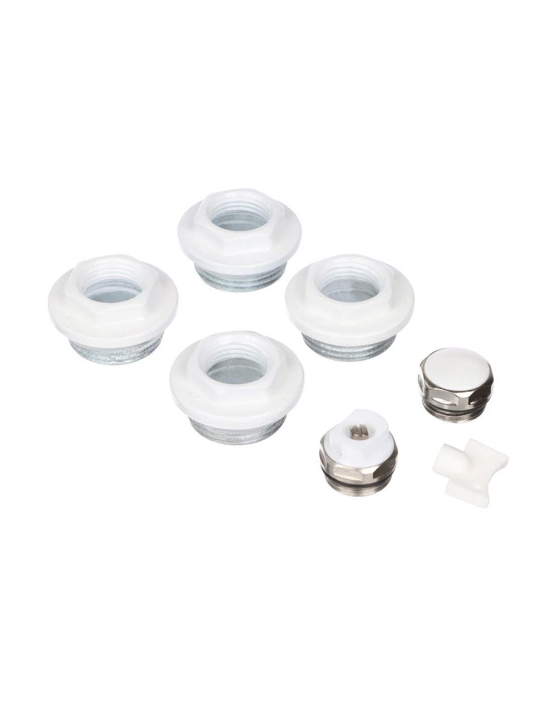 Комплект монтажный для радиатора отопления 1"x1/2" и 1"x3/4", без кронштейнов