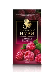 Чай в пакетиках черный Принцесса НУРИ Садовая Малина 1,5гx25пакетиков