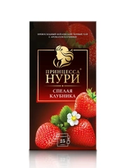 Чай в пакетиках черный Принцесса НУРИ Спелая Клубника 1,5гx25пакетиков