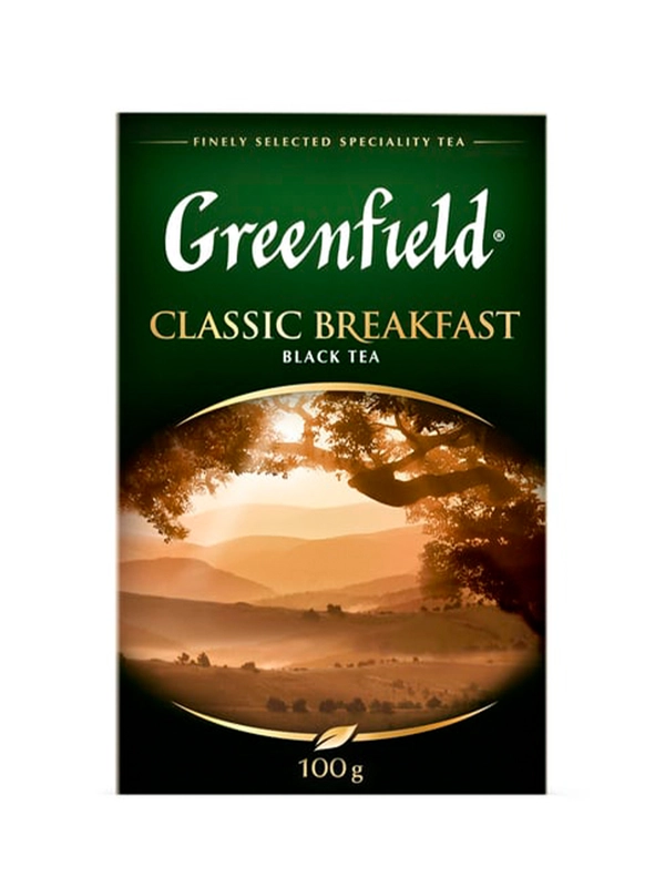 Чай листовой черный Greenfield Классик Брекфаст 100г