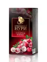 Чай в пакетиках черный Принцесса НУРИ Сахарная Клюква 1,5гx25пакетиков