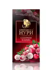 Чай в пакетиках черный Принцесса НУРИ Сахарная Клюква 1,5гx25пакетиков