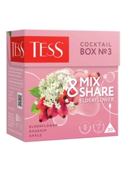 Чай в пирамидках Tess Коктейль Бокс№3 Бузина оолонг с добавками 1,5гх20пакетиков