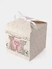 Кораллово-розовый коробка подарочная квадратная, самосборная, 10 х 10 х 10 см
