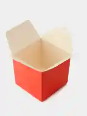 Красный коробка подарочная квадратная, самосборная, 10 х 10 х 10 см