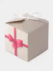 Кремовый коробка подарочная квадратная, самосборная, 10 х 10 х 10 см