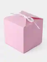Розовый коробка подарочная квадратная, самосборная, 10 х 10 х 10 см