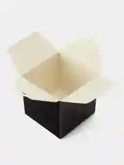 Черный коробка подарочная квадратная, самосборная, 10 х 10 х 10 см