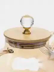 Чайник из жаропрочного стекла 1л, 1.8л с деревянной крышкой