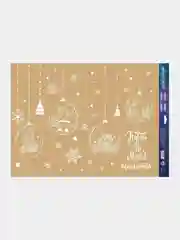 Молочный новогодние наклейки на окна многоразовые, новогодний декор, разные размеры