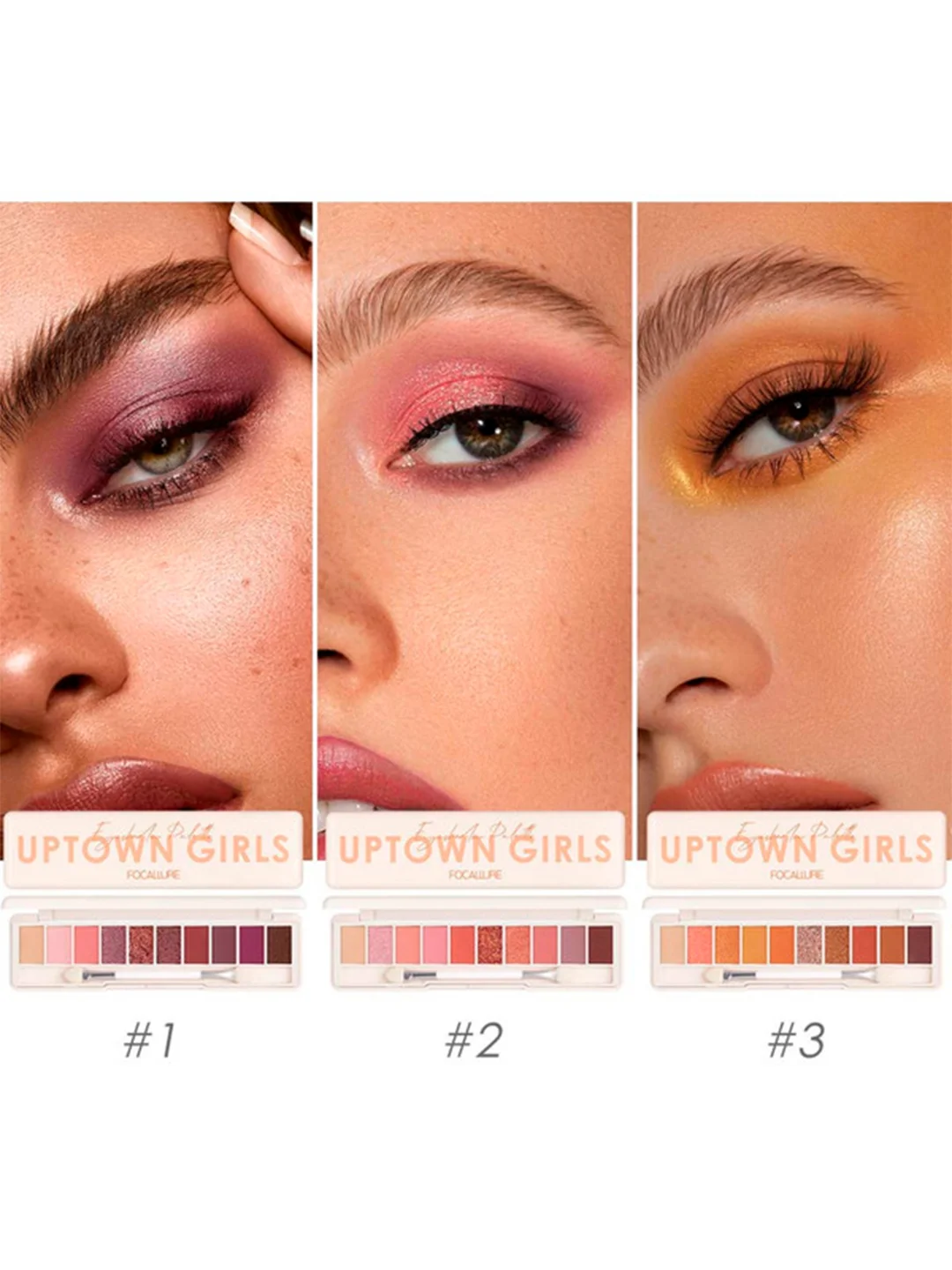 FOCALLURE Палетка теней для век Staymax 10 Color Eyeshadow Palette тон 1, 10 г