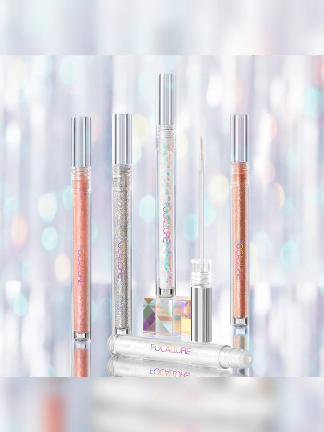 FOCALLURE Тени для век жидкие с глиттером Glittering Liquid Eyeshadow тон G02, 1,5 г