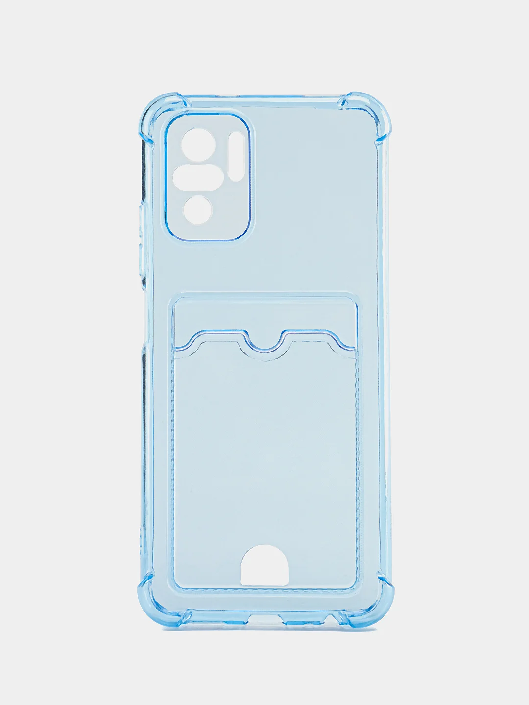 Голубой чехол Xiaomi Poco X3 12 Pro Redmi 9 9A 10C 12C Note 9 12 5G 10 Pro с карманом для карты