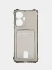 Черный чехол противоударный Realme С30 C30s C31 C21 C21Y C55 с карманом для карт