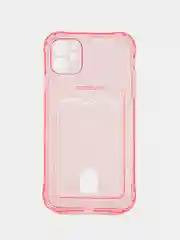Розовый чехол для iPhone 7, 8, SE 2020, 11, 13, 14 Plus, 13 Pro 13 14 Pro Max с карманом для карты