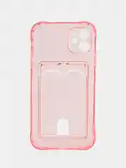 Розовый чехол для iPhone 7, 8, SE 2020, 11, 13, 14 Plus, 13 Pro 13 14 Pro Max с карманом для карты