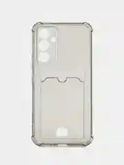 Черный чехол Samsung Galaxy A52 A51 A50 A54 A12 A32 S21 Ultra S21 Plus S23 с карманом для карты