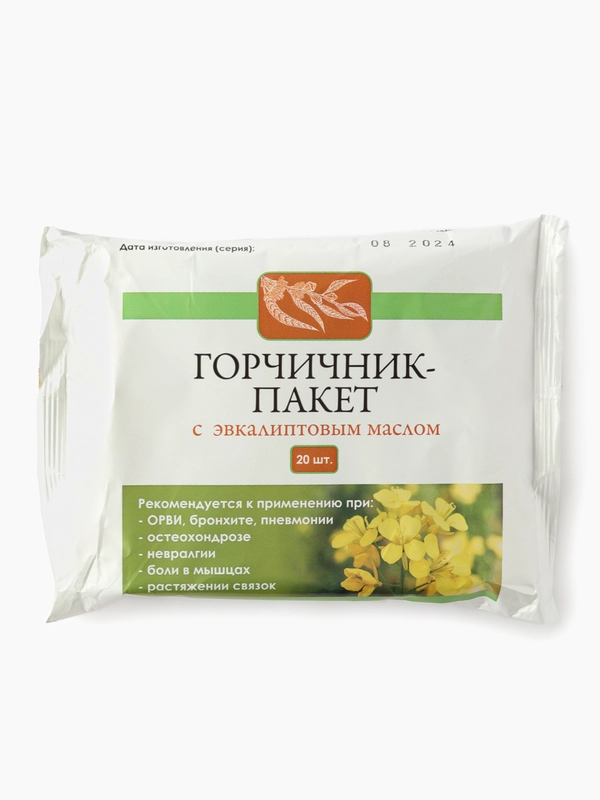 Горчичник пакет с эвкалиптовым маслом x20