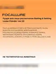 FOCALLURE Пудра для лица рассыпчатая Baking & Setting Loose Powder 02 слоновая кость, 15 г
