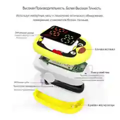 Детский пульсоксиметр Pulse Oximeter Fingertip A1 Pro