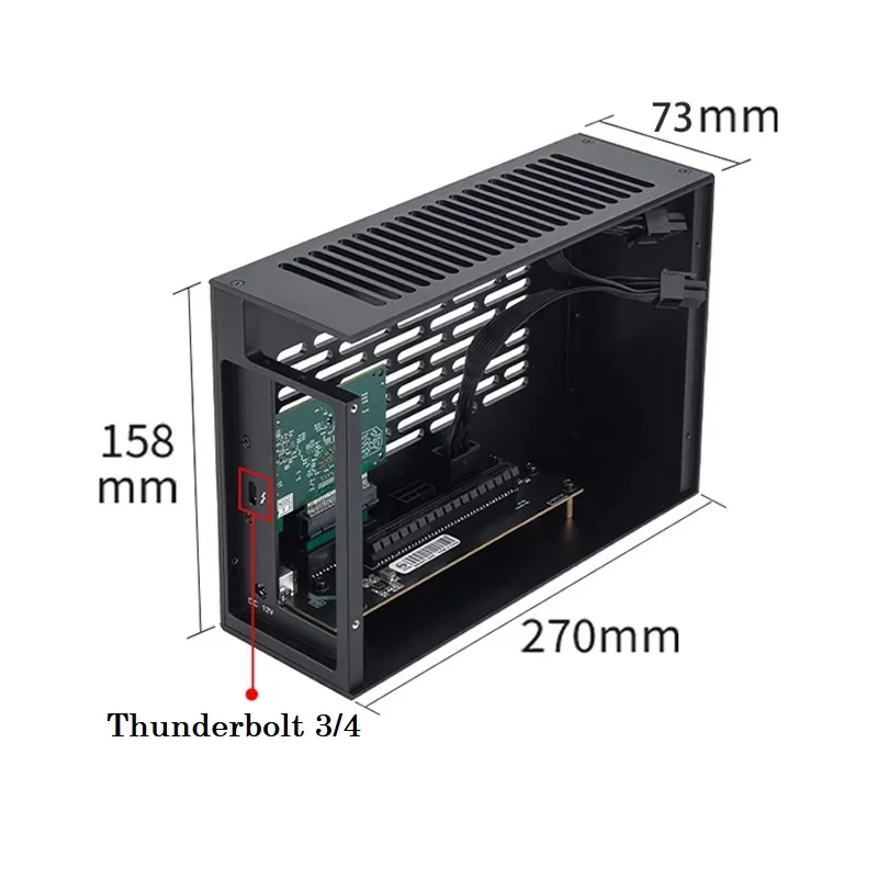 Внешний корпус для видеокарты Wikingoo M2-270-350W. EGPU. Thunderbolt 3/4