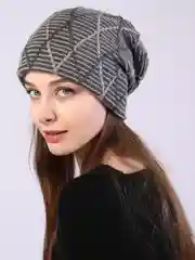 Серый женская шапка, теплая, двухслойная, на весну, на зиму, осень, 5 цветов