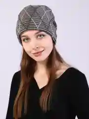 Серый женская шапка, теплая, двухслойная, на весну, на зиму, осень, 5 цветов