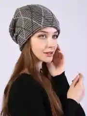 Серый женская шапка, теплая, двухслойная, на весну, на зиму, осень, 5 цветов