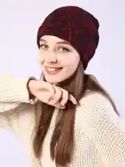Бордовый женская шапка, теплая, двухслойная, на весну, на зиму, осень, 5 цветов