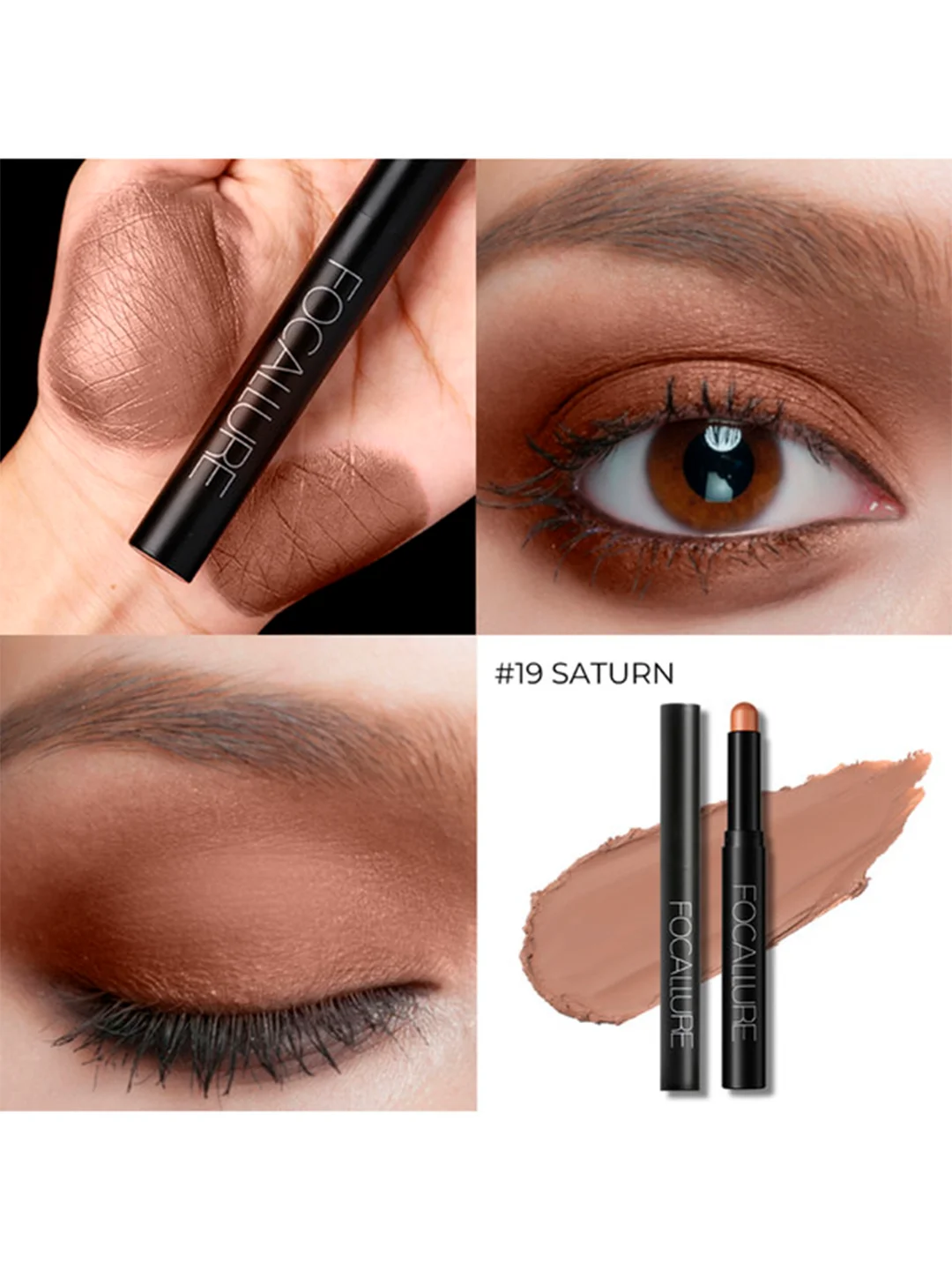 FOCALLURE Тени-карандаш для век Eyeshadow Pencil тон 19, 2 г