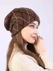 Коричневый женская шапка, теплая, двухслойная, на весну, на зиму, осень, 5 цветов