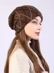 Коричневый женская шапка, теплая, двухслойная, на весну, на зиму, осень, 5 цветов