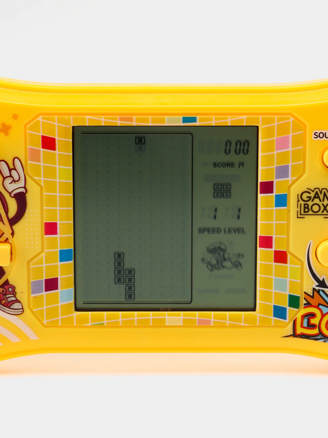 Лимонный 3,5" Игровая консоль "Тетрис" 4 цвета, Tetris 9999в1