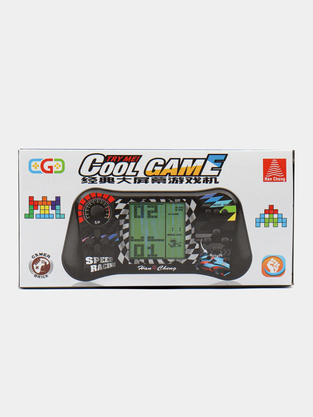 Черный 3,5" Игровая консоль "Тетрис" 4 цвета, Tetris 9999в1