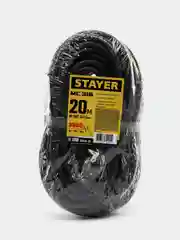 Черный силовой удлинитель-шнур STAYER 3x1.5 мм2, Удлинитель электрический, шнур, провод