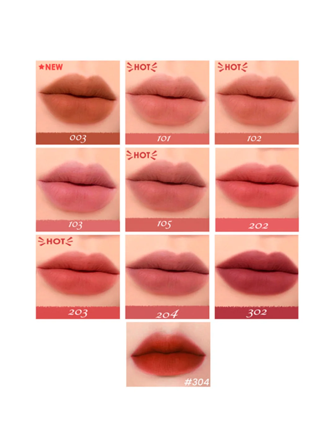 FOCALLURE Помада для губ жидкая матовая Clay Pillowy Soft Liquid Lipstick тон 003, 2 г