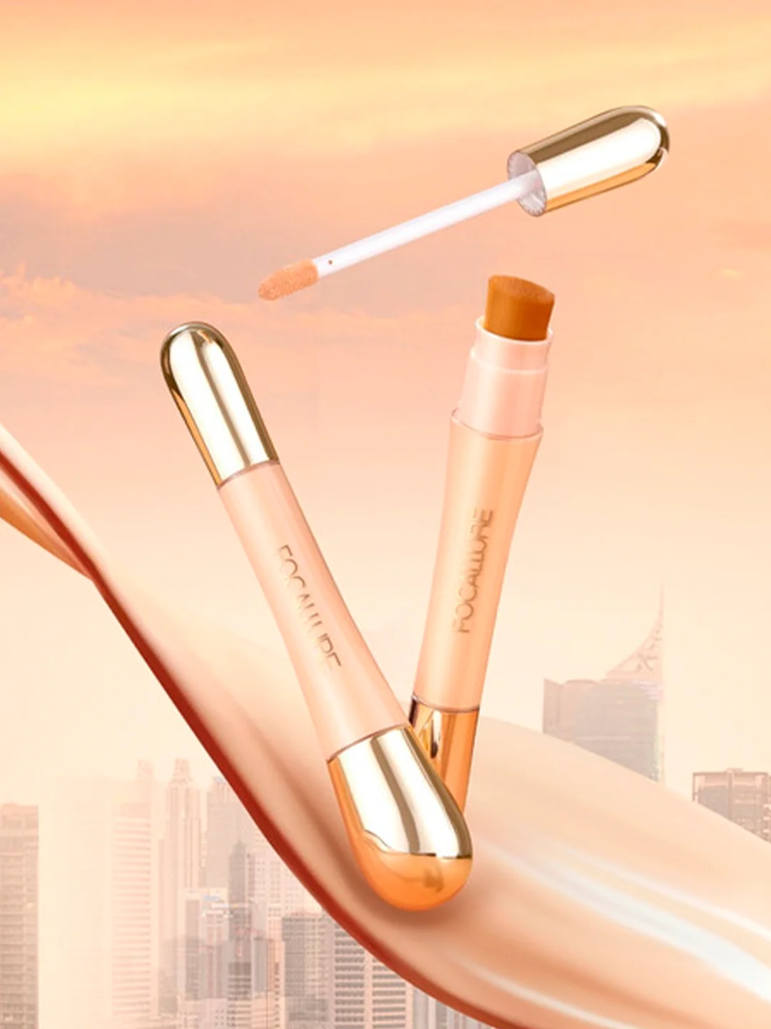 FOCALLURE Консилер с кистью Soft Matte Complete Concealer тон 02 (тёплый светлый), 8 г