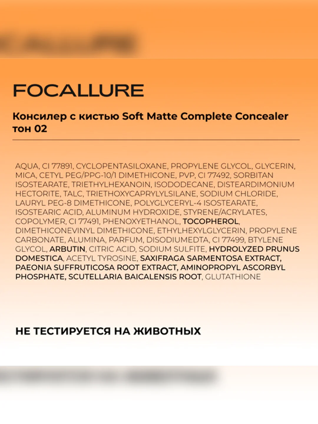FOCALLURE Консилер с кистью Soft Matte Complete Concealer тон 02 (тёплый светлый), 8 г