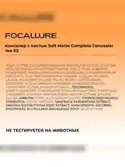 FOCALLURE Консилер с кистью Soft Matte Complete Concealer тон 02 (тёплый светлый), 8 г