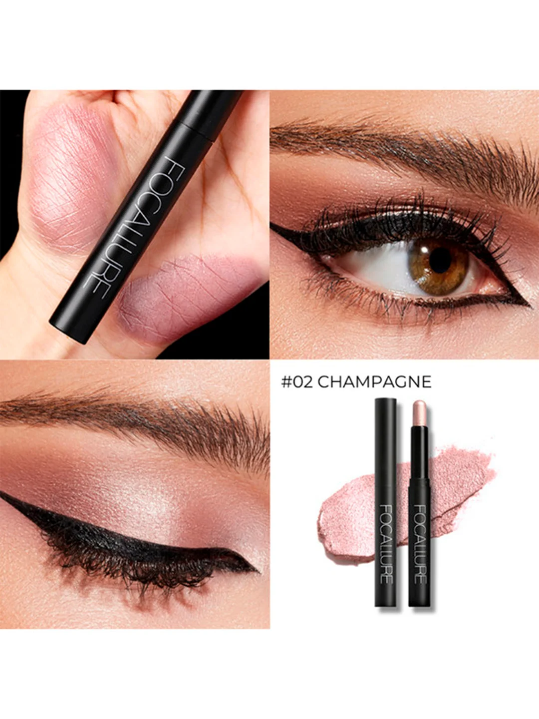 FOCALLURE Тени-карандаш для век Eyeshadow Pencil тон 02, 2 г