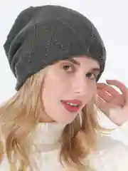 Серый шапка женская, двухслойная, на весну и зиму, однотонная, 5 цветов