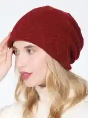 Бордовый шапка женская, двухслойная, на весну и зиму, однотонная, 5 цветов